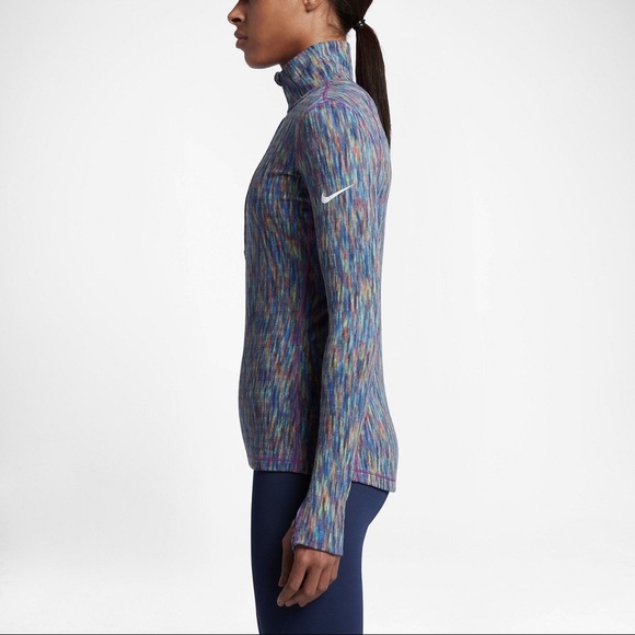 Nike Pro Hyperwarm LS Half Zip Top 832052-478 Lrg - Picture 4 of 5